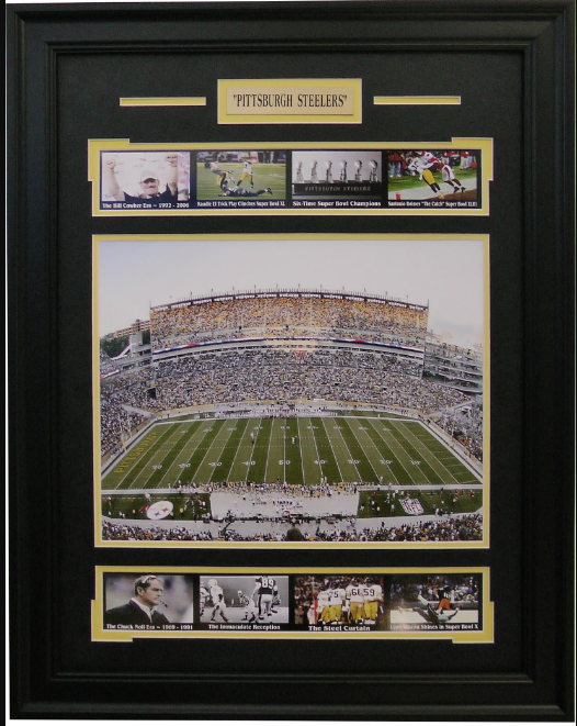 Pittsburgh Steelers Framed Art 19" x 23" 9-Photograph Collage