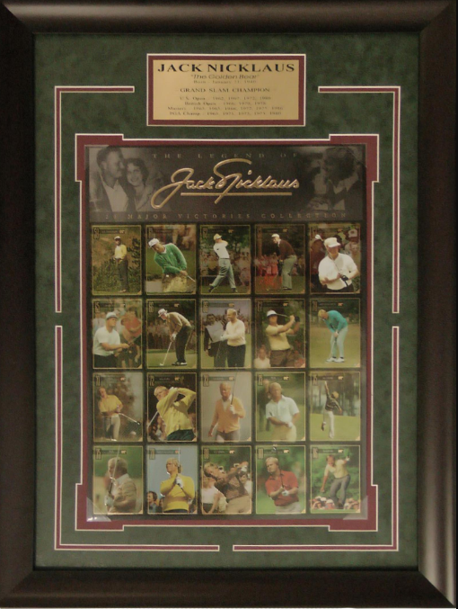 The Legend of Jack Nicklaus Grand Slam Champion Framed Art 24" x 32" Photo Collage