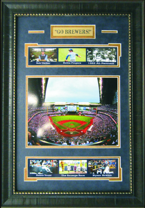 Milwaukee Brewers Framed Art 16" x 23" 7-Photograph Collage