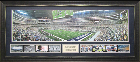 Dallas Cowboys AT&T Stadium Framed Art 19" x 43" 9-Photograph Collage