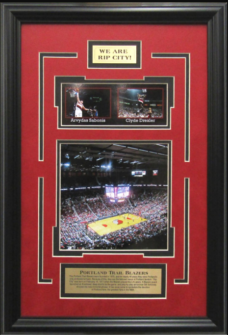 We Are Rip City Portland Trail Blazers Framed Art 14" x 20.5" 3-Photograph Collage