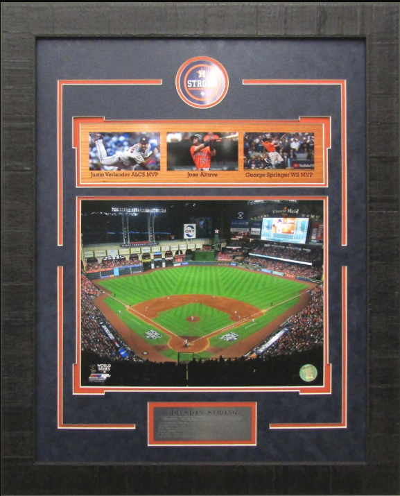 Houston Strong 2017 World Series Champions Houston Astros Framed Art 22.5" x 28" 4-Photograph Collage