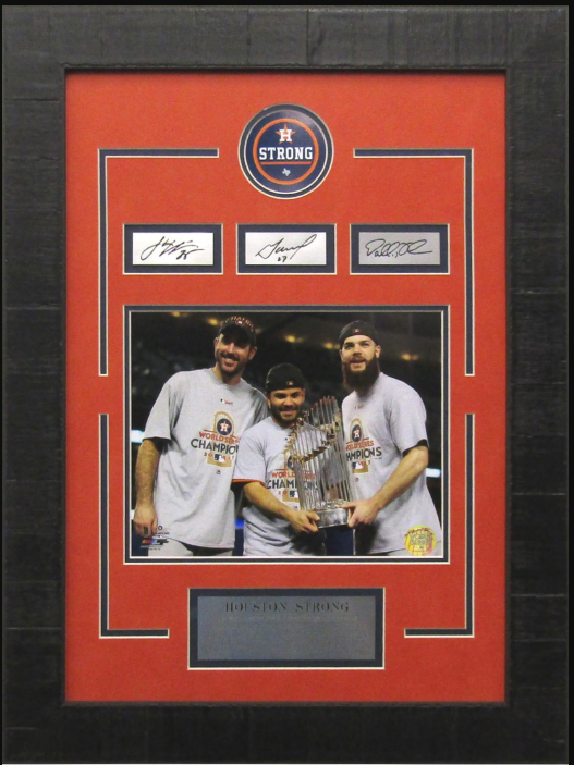 Houston Strong 2017 World Series Champions Houston Astros Framed Art 17.5" x 21.5" Photograph with Facsimile Autographed Plates