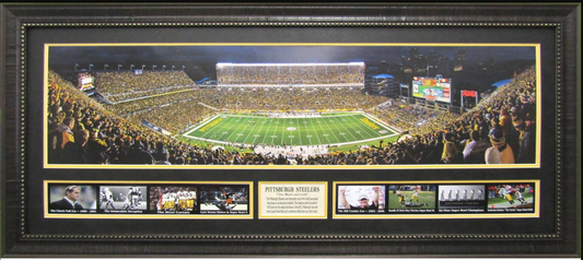 Pittsburgh Steelers Acrisure Stadium Framed Art 19" x 43" 9-Photograph Collage