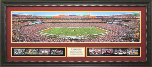 Washington Redskins Commanders Field Framed Art 19" x 43" 9-Photograph Collage