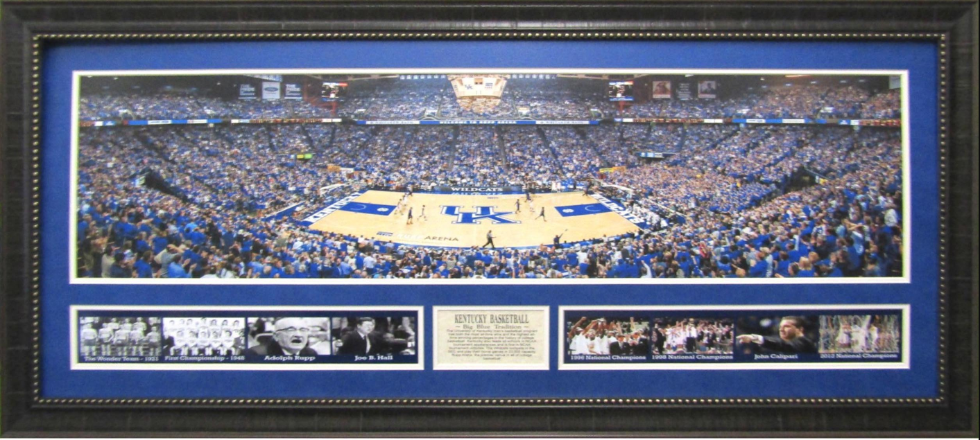 Big Blue Traditions Kentucky Wildcats Rupp Arena Framed Art 19" x 43" 9-Photograph Collage