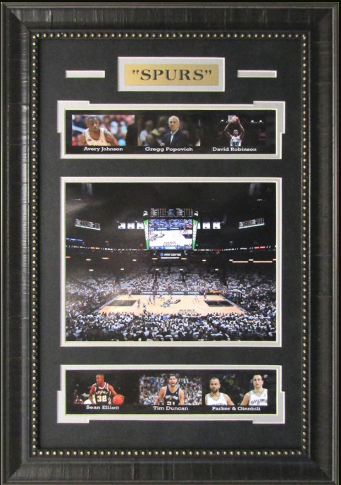 San Antonio Spurs Framed Art 16" x 23" 7-Photograph Player Collage