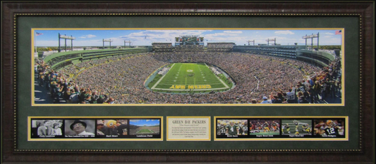 Green Bay Packers Lambeau Field Framed Art 19" x 43" 9-Photograph Collage