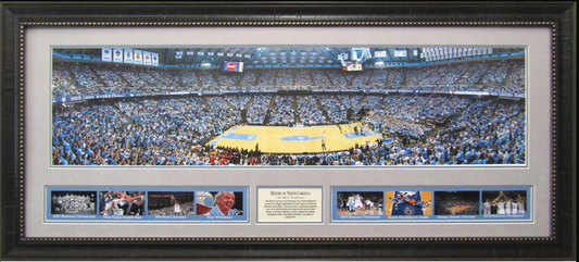 History of North Carolina Tar Heels Traditions Framed Art 19" x 43" 9-Photograph Collage