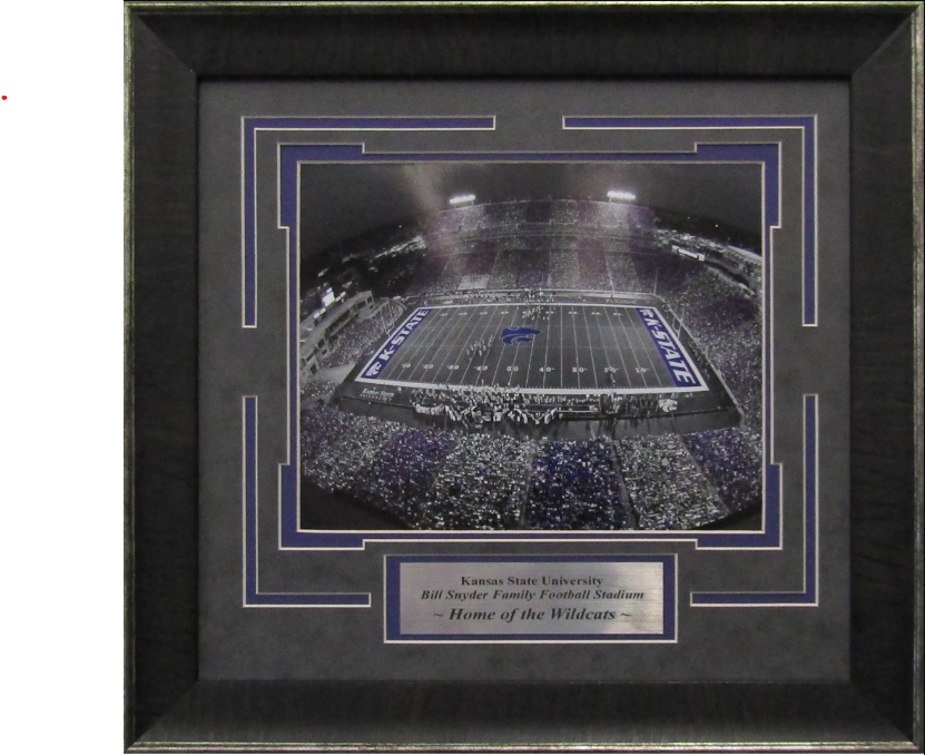 Kansas State Wildcats Bill Synder Family Football Stadium Photograph Framed Art 15.5" x 16.5"