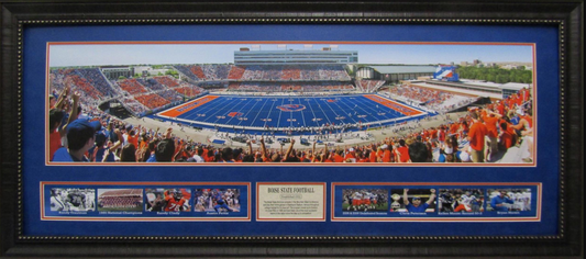 Boise State Broncos Albertsons Stadium Framed Art 19" x 43" 9-Photograph Collage