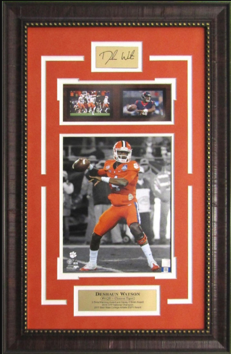 Deshaun Watson Clemson Tigers Framed Art 16" x 25" 3-Photograph Collage with Facsimile Autographed Plate