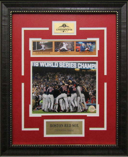 Boston Red Sox 2018 World Series Champions Framed Art 19" x 23" 4-Photograph Collage