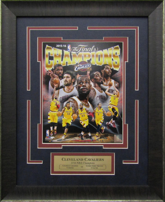 Cleveland Cavaliers 2016 NBA Finals Champions Framed Art 15.5" x 19" Player Collage Photograph