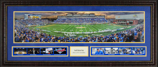 South Dakota State Jackrabbits Dana J. Dykhouse Stadium Panoramic Framed Art 19" x 43" 9-Photograph Collage