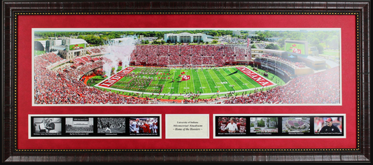 University of Indiana Hoosiers Memorial Stadium Panoramic Framed Art 19" x 43" 9-Photograph Collage