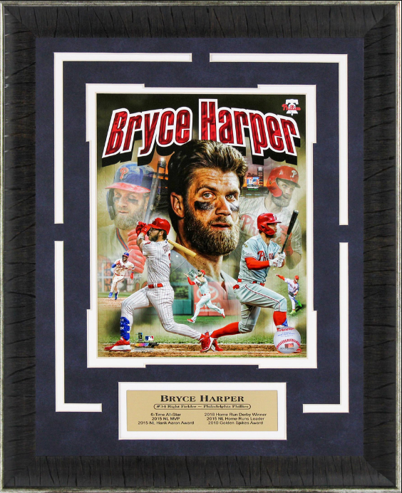 Bryce Harper Philadelphia Phillies Framed Art 16" x 19.5" Collage Photo