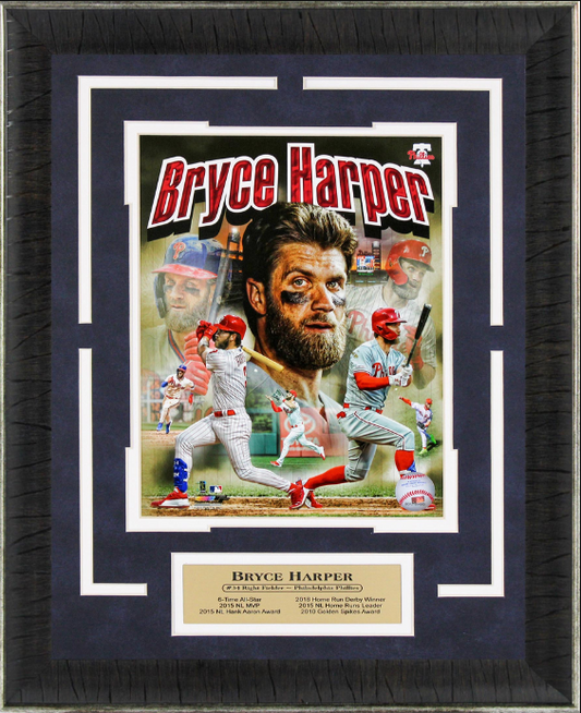 Bryce Harper Philadelphia Phillies Framed Art 16" x 19.5" Collage Photo