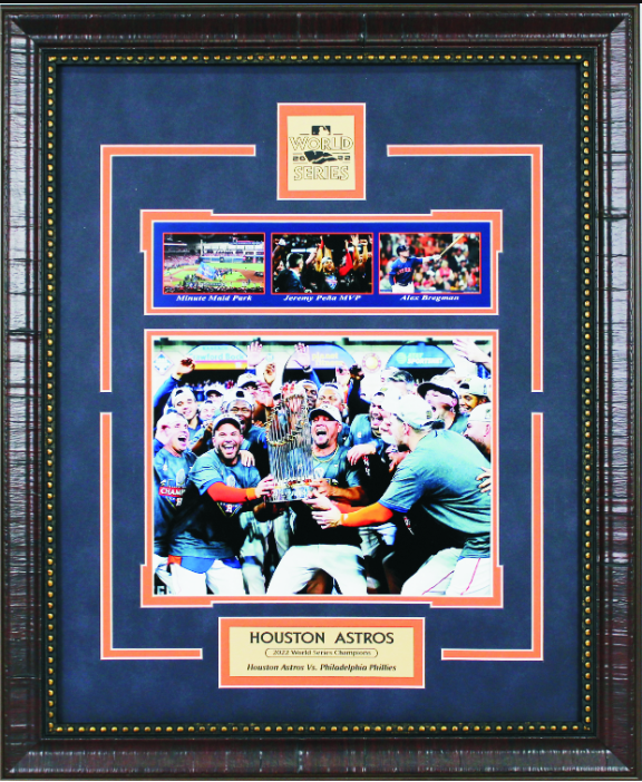 Houston Astros 2022 World Series Champions Framed Art 19" x 23" 4-Photograph Collage