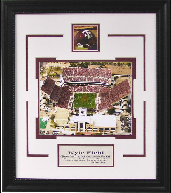 Texas A&M Aggies Kyle Field Photograph Framed Art 18" x 20"