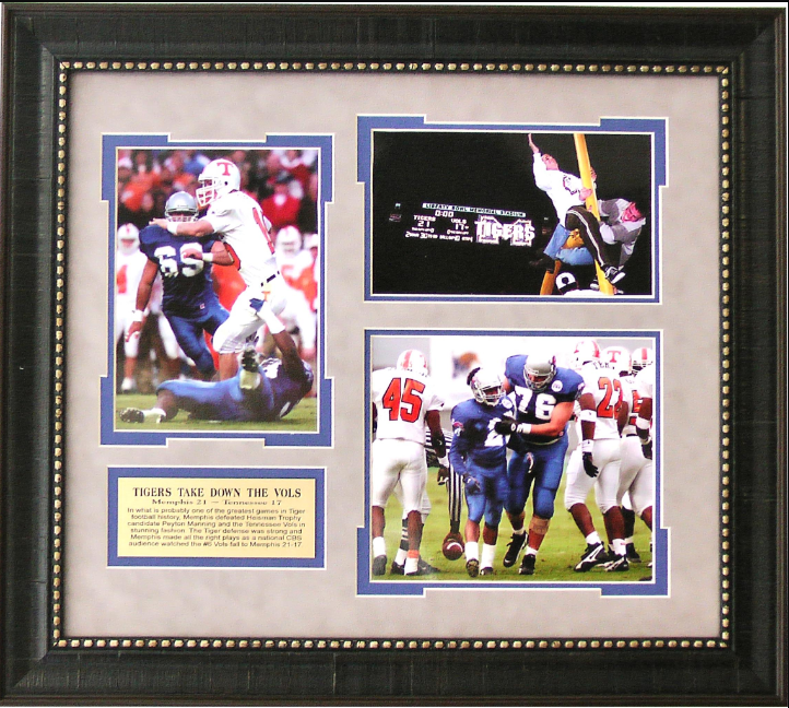 Memphis Tigers 1996 Tennessee Game 17.75" x 20" 3-Photograph Collage Framed Art