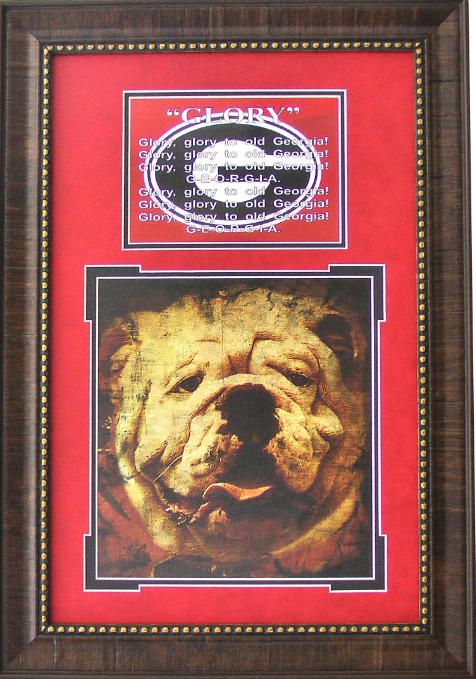 Glory University of Georgia Bulldogs Uga Mascot Photo Framed Art 15" x 21.5"