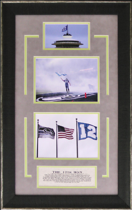 The 12th Man Seattle Seahawks 14" x 21.5" Framed Art 3-Photograph Collage