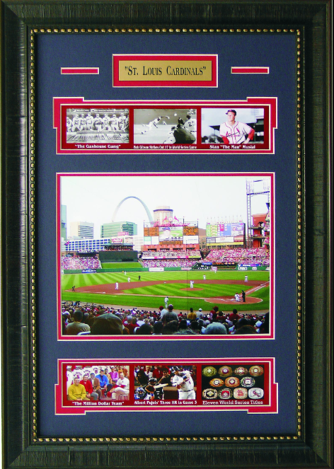 St. Louis Cardinals Framed Art 16" x 23" 7-Photograph Player Collage