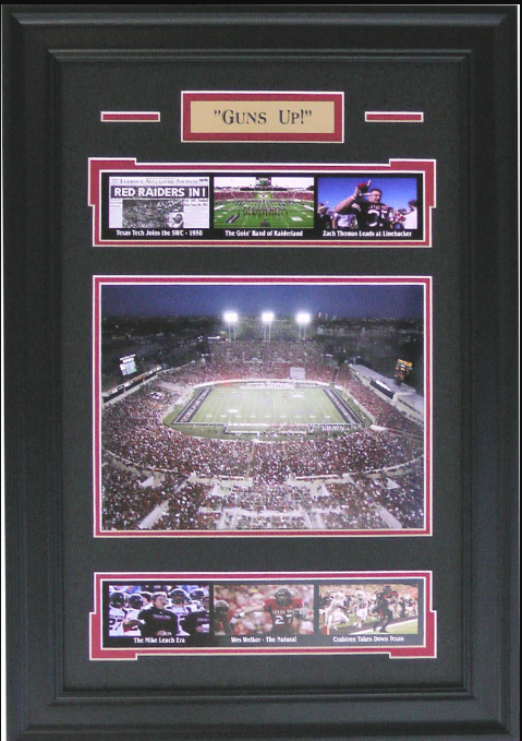 Texas Tech Red Raiders Jones AT&T Stadium Framed Art 16" x 23" 7-Photograph Player Collage