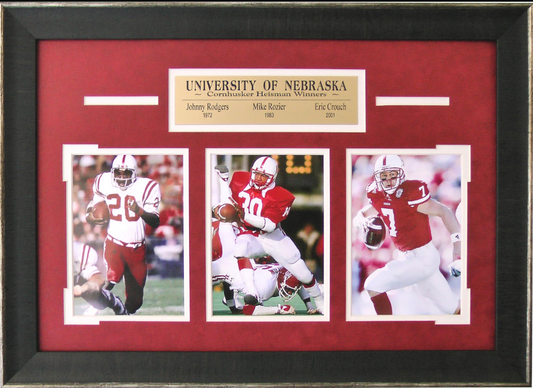 University of Nebraska Cornhuskers Heisman Winners 16" x 22" Framed Art 3-Photograph Collage