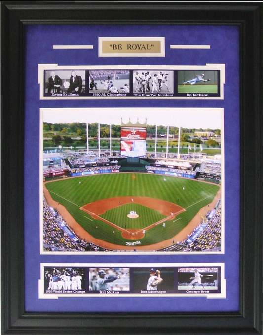 Be Royal Kansas City Royals Framed Art 20" x 25.5" 9-Photograph Player Collage