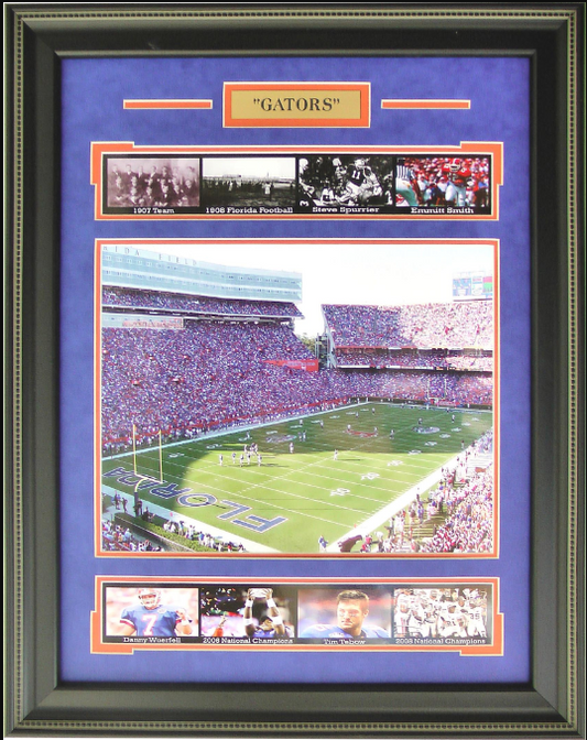 Florida Gators Ben Hill Griffin Stadium Framed Art 20" x 25.5" 9-Photograph Player Collage