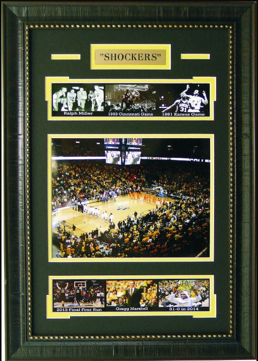 Wichita State Shockers Charles Koch Arena Framed Art 16" x 23" 7-Photograph Player Collage