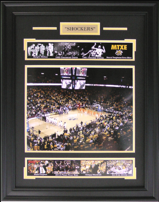 Wichita State Shockers Charles Koch Arena Framed Art 20" x 25.5" 9-Photograph Player Collage