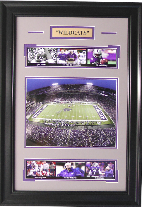 Kansas State Wildcats Bill Snyder Family Stadium 16" x 23" Framed Art 7-Photograph Collage