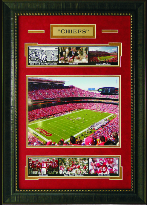 Kansas City Chiefs Framed Art 16" x 23" 7-Photograph Player Collage