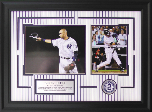 The Captain Derek Jeter New York Yankees Framed Art 18" x 24.5" 2-Photograph Collage