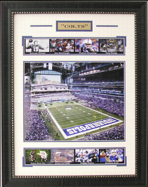 Indianapolis Colts Framed Art 16" x 23" 9-Photograph Player Collage