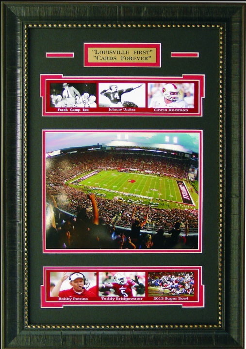 Louisville Cardinals L&N Stadium Framed Art 16" x 23" 7-Photograph Collage