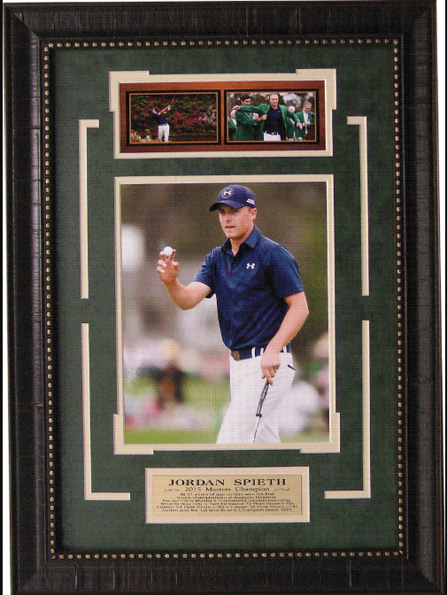 Jordan Spieth 2015 Masters Champion Framed Art 16" x 22" 3-Photograph Collage