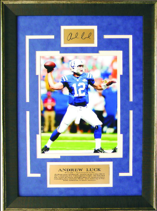 Andrew Luck Indianapolis Colts Framed Art 15.5" x 21" Photograph with Facsimile Autographed Plate