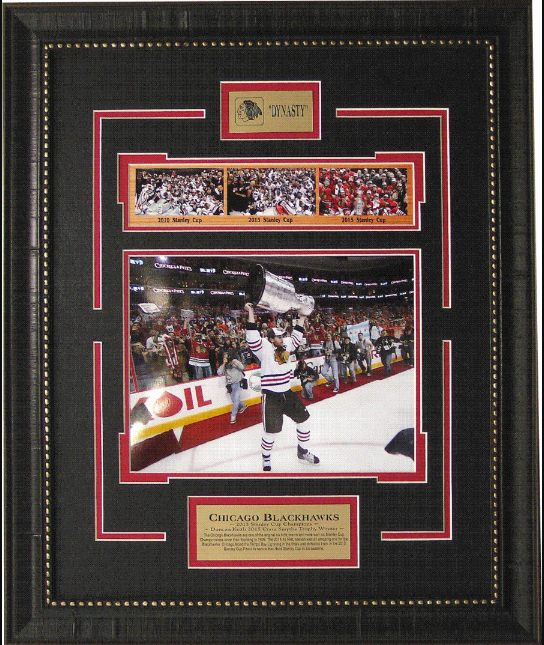 Dynasty Chicago Blackhawks Stanley Club Champions Framed Art 19" x 23" Photograph Collage