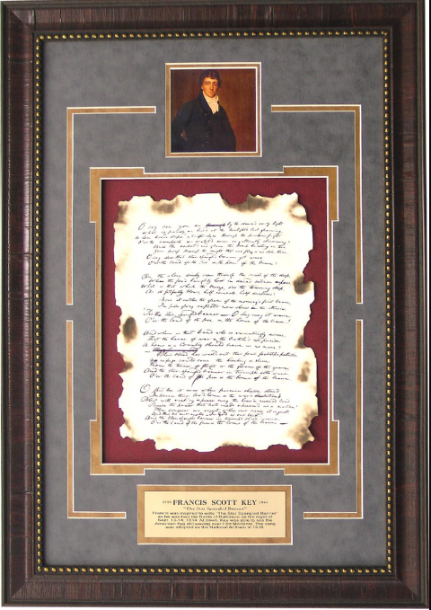 Francis Scott Key The Star-Spangled Banner 18" x 26" Framed Art