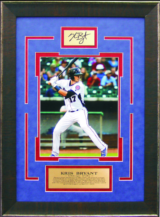 Kris Bryant Chicago Cubs Framed Art 15.5" x 21" Photograph with Facsimile Autographed Plate