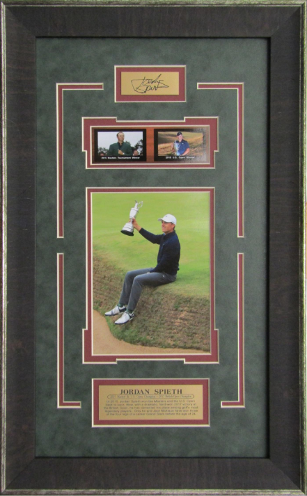 Jordan Spieth PGA Tour Framed Art 13" x 21" 3-Photo Collage with Facsimile Autographed Plate