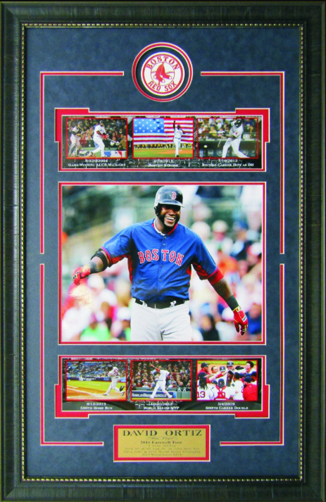 David Ortiz Boston Red Sox Framed Art 22" x 34" 7-Photograph Collage