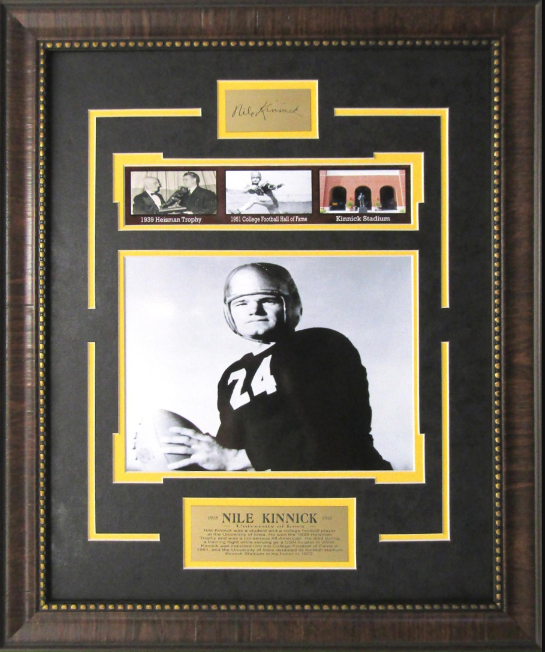 Nile Kinnick Iowa Hawkeyes Framed Art 19" x 23" 4-Photograph Collage with Facsimile Autographed Plate