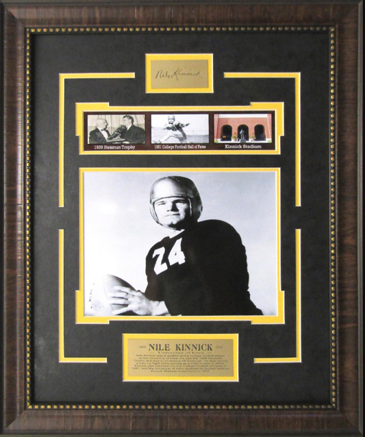 Nile Kinnick Iowa Hawkeyes Framed Art 19" x 23" 4-Photograph Collage with Facsimile Autographed Plate