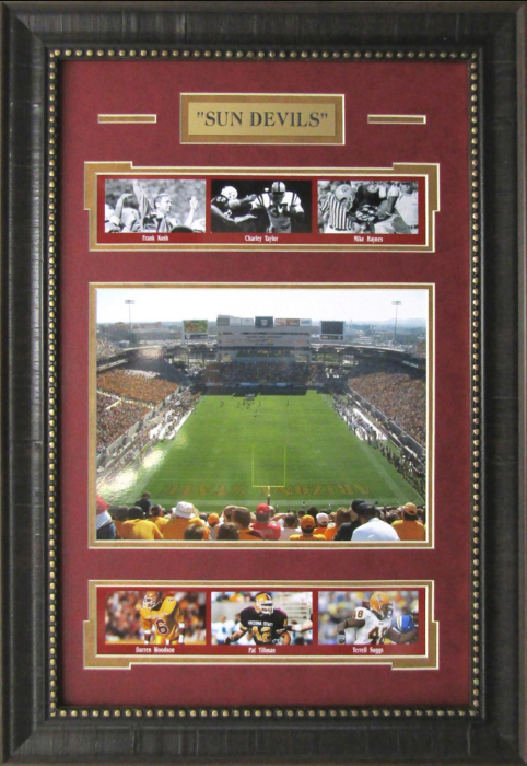 Arizona State Sun Devils Mountain America Stadium Framed Art 16" x 23" 7-Photograph Player Collage