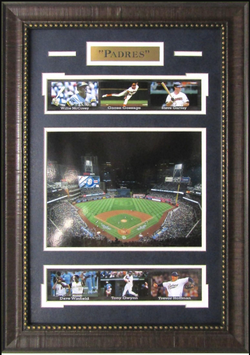 San Diego Padres Framed Art 16" x 23" 7-Photograph Collage